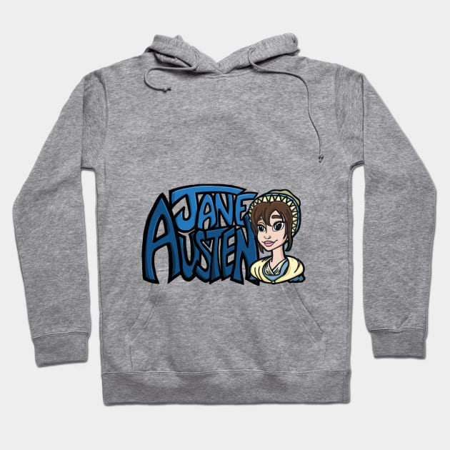 Jane Austen Drawing Hoodie by pembertea